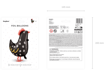 Walking Balloon - Hahn - 45cm x 42cm